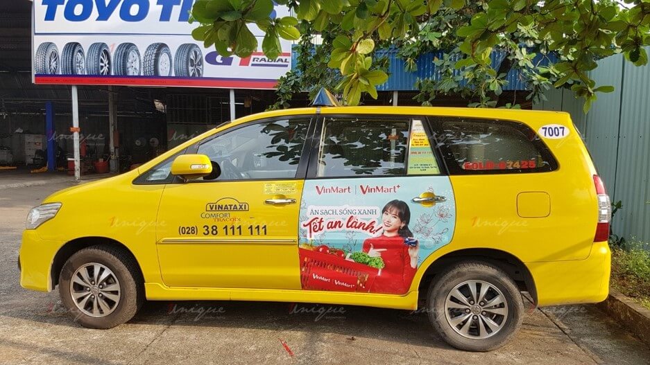 quảng cáo taxi