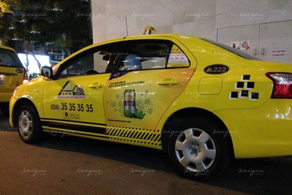 quảng cáo trên taxi asia